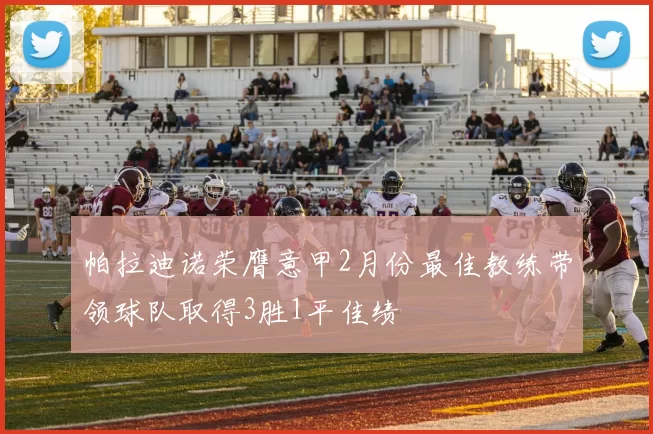 帕拉迪诺荣膺意甲2月份最佳教练带领球队取得3胜1平佳绩